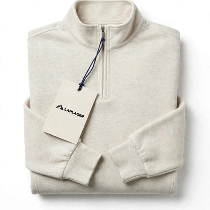 Burgunderroter Pullover mit Reißverschluss