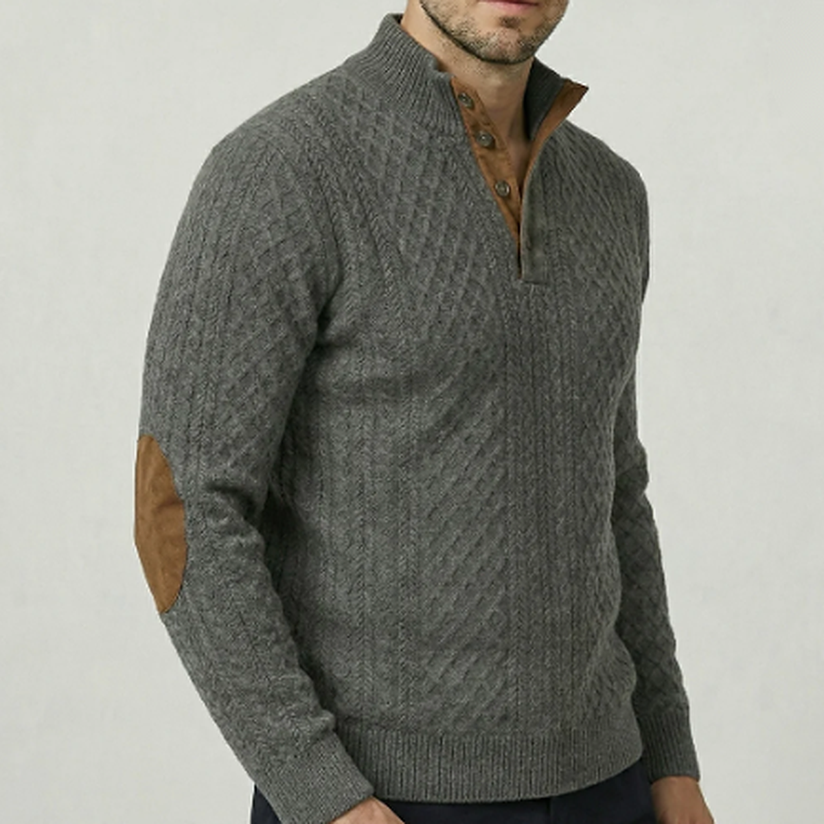 Crown - Men's Classic High Collar Pullover