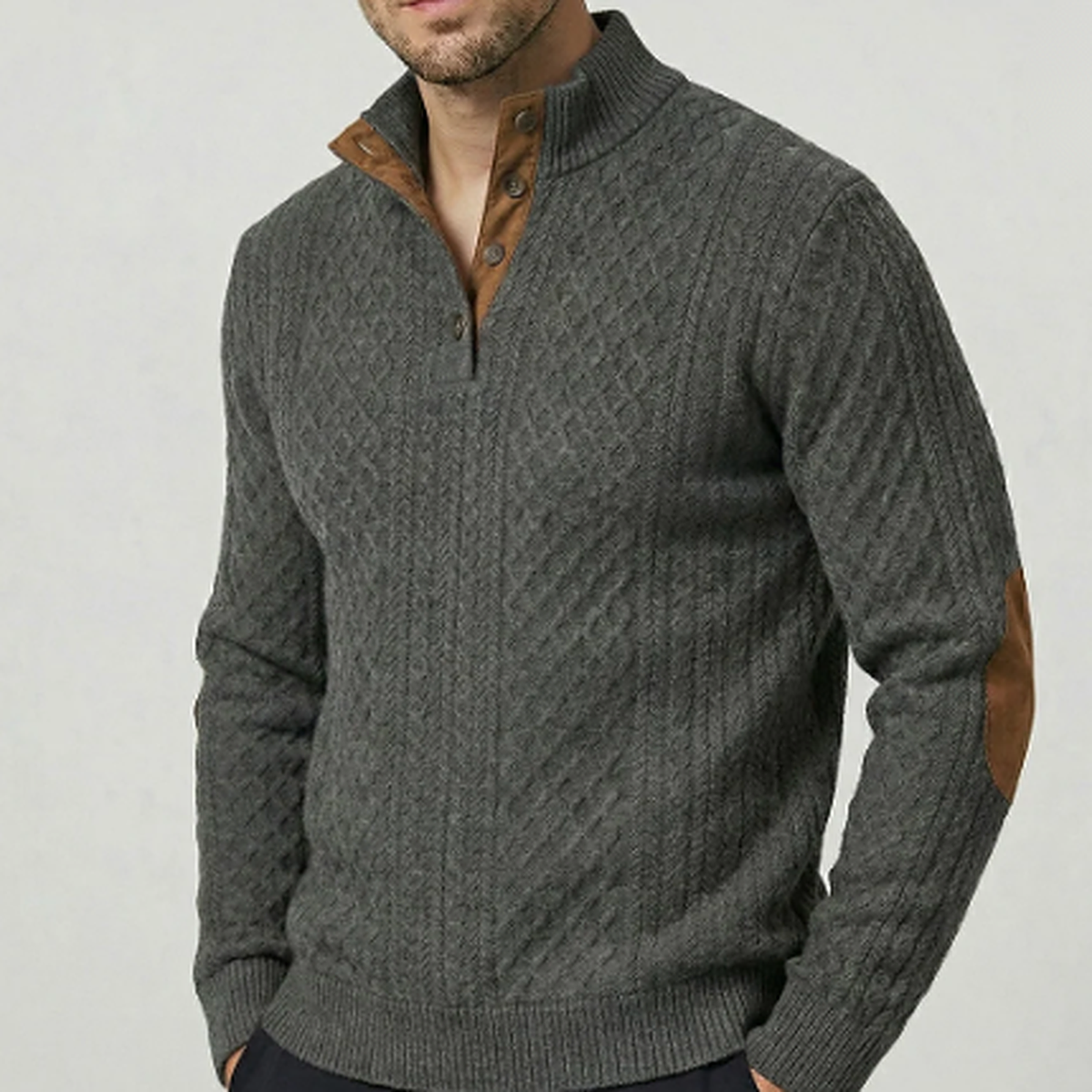 Crown - Men's Classic High Collar Pullover
