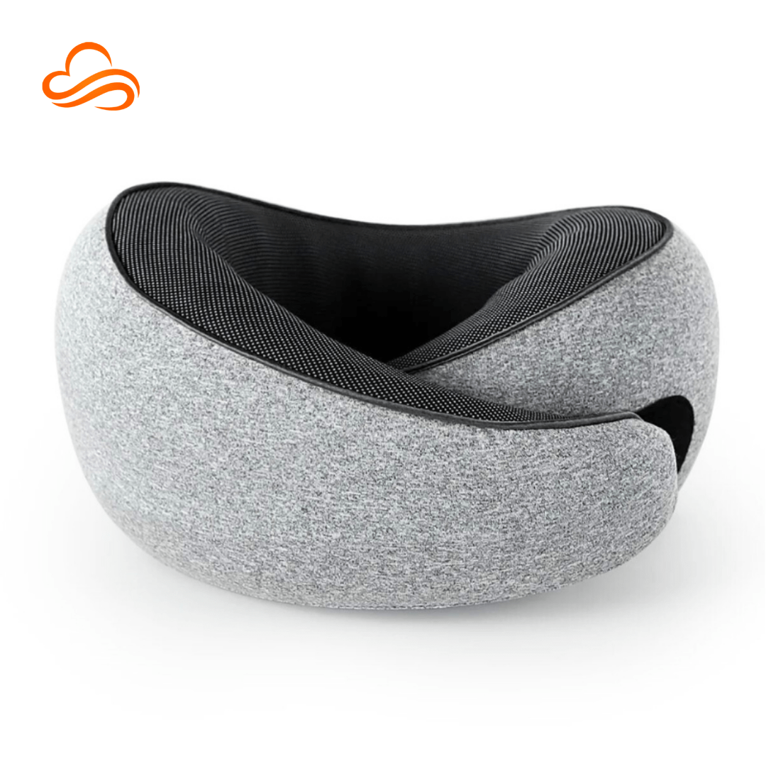 Almofada de Pescoço Ergonômica 360º – Espuma de Memória, Suporte Firme para Viagens