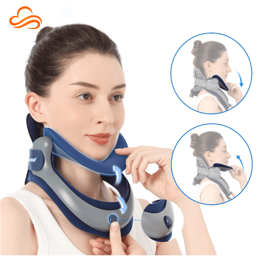 Colar de Tração Cervical Ajustável – Suporte Ergonômico, Alívio da Dor Crônica e Correção de Postura (Unissex)
