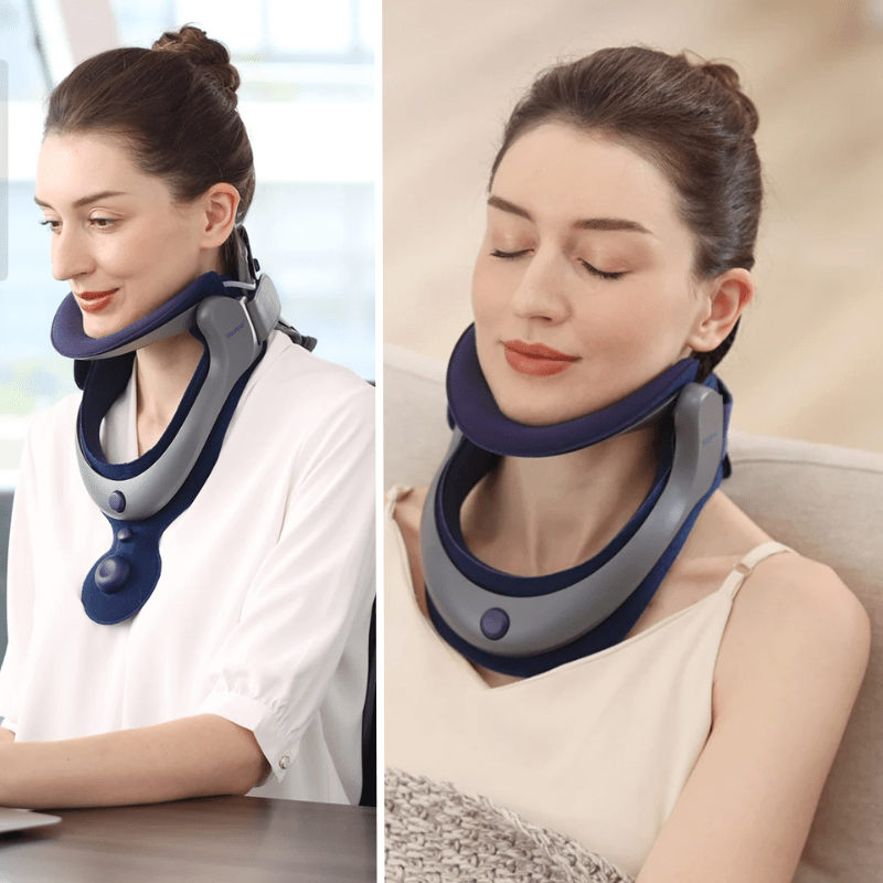 Colar de Tração Cervical Ajustável – Suporte Ergonômico, Alívio da Dor Crônica e Correção de Postura (Unissex)