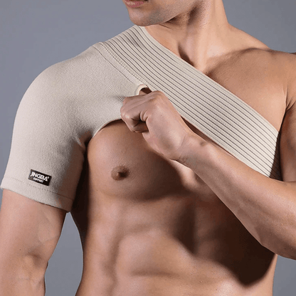 Faixa de Compressão Elástica para Ombro – Suporte Ajustável e Confortável para Uso Diário