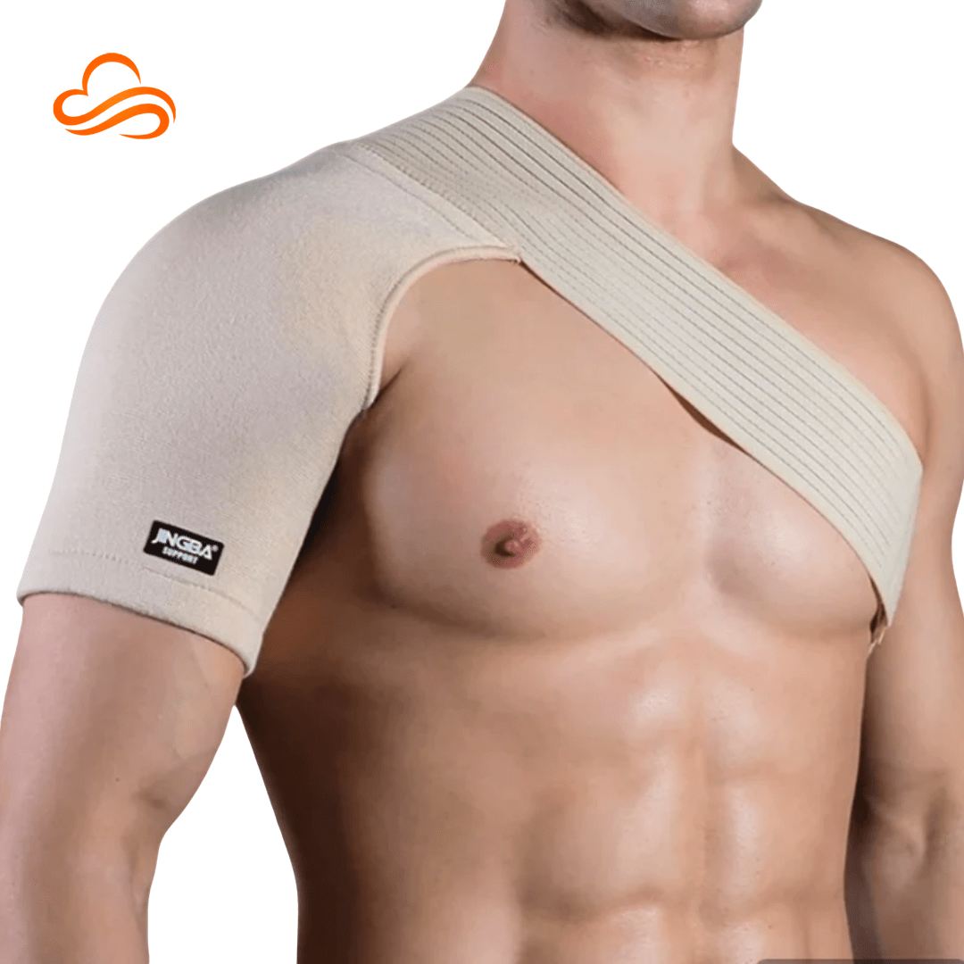Faixa de Compressão Elástica para Ombro – Suporte Ajustável e Confortável para Uso Diário