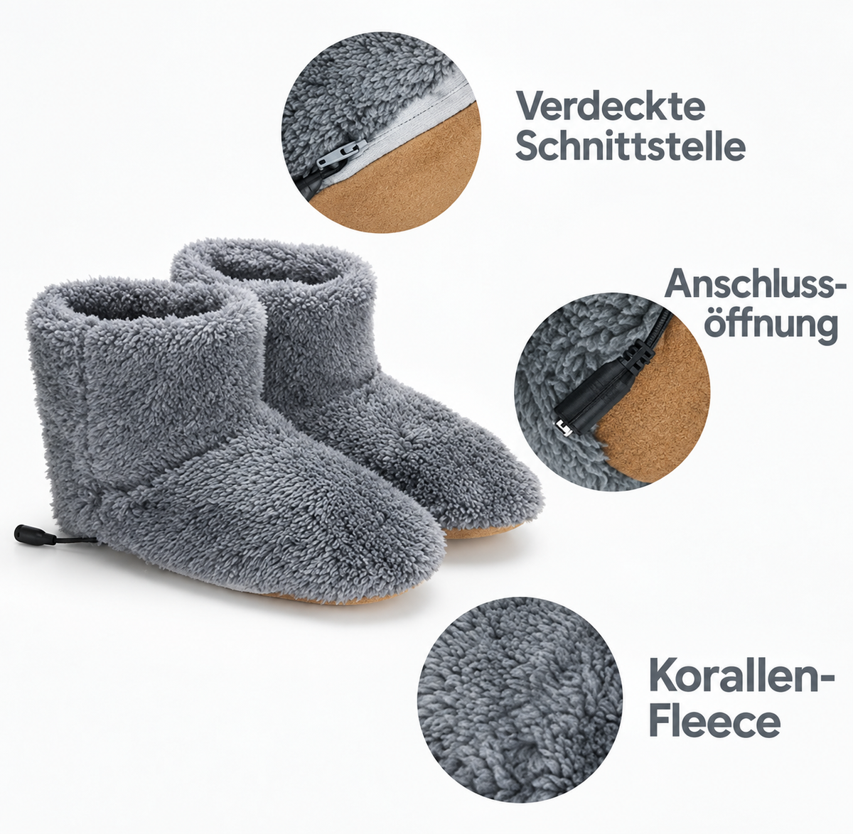 Beheizbare Hausschuhe – USB