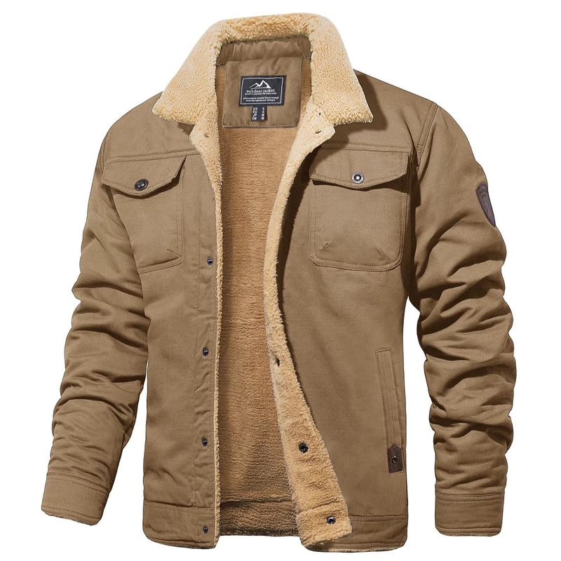Men's Retro Western Winter Fleece Jacket