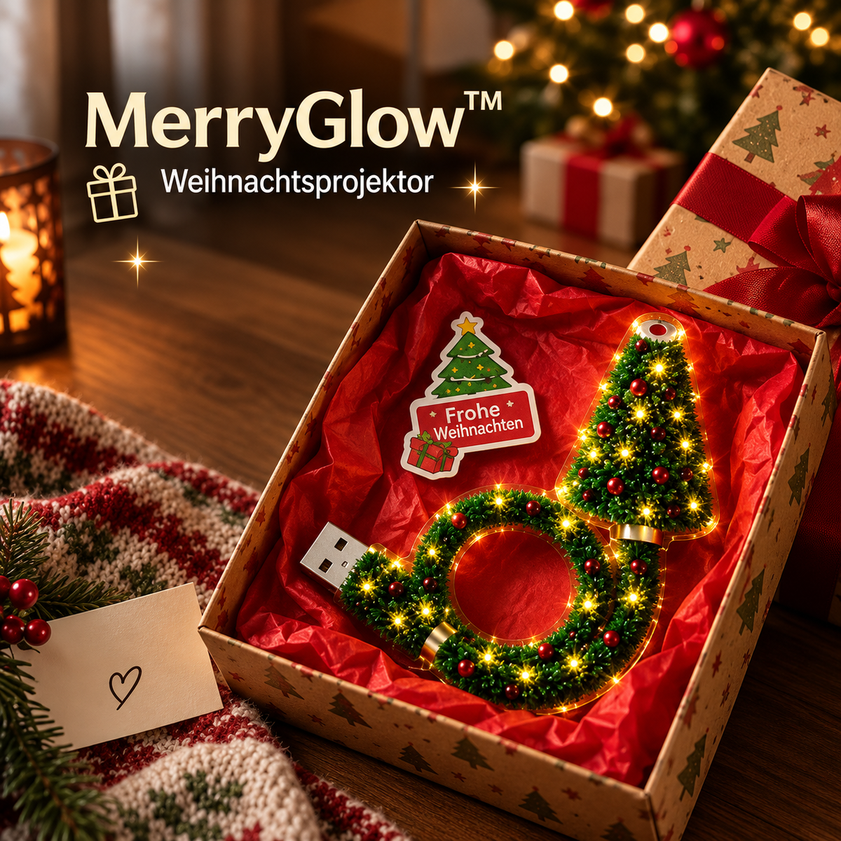 HollyGlow™ Weihnachtsprojektor 1 kaufen, 2 bekommen