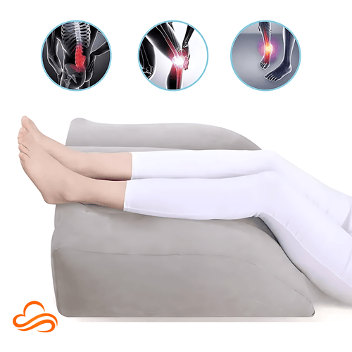 Apoio Inflável para Pés e Pernas  – Almofada Aveludada Multiuso para Conforto e Circulação