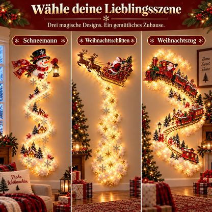 Magisches Weihnachts-Wandlicht-Display