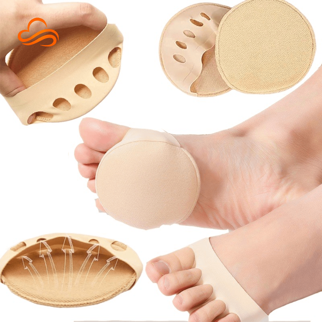 Almofada em Gel Favo de Mel para o Antepé – Amortecimento Ortopédico, Alívio de Dor e Uso com Salto Alto (Par)