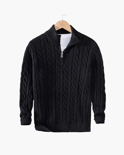 TAEBAEK Zipped Cable Sweater