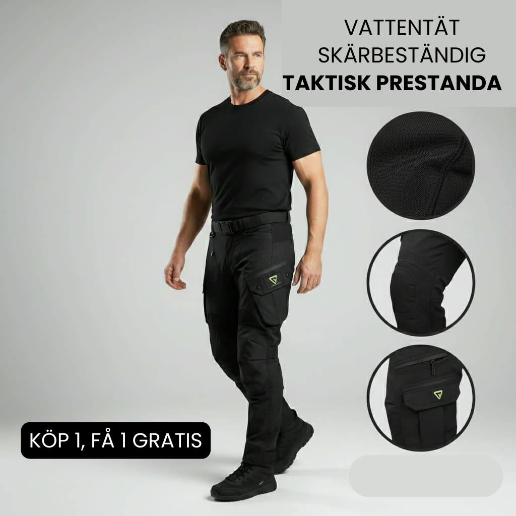 Taktiska militärbyxor – slitstarka och vattentäta. Köp 1, få 2