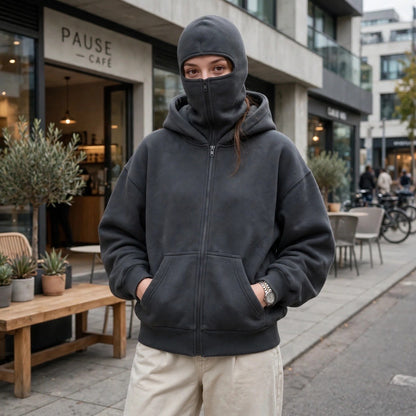 Balaclava Zip-up Hoodie