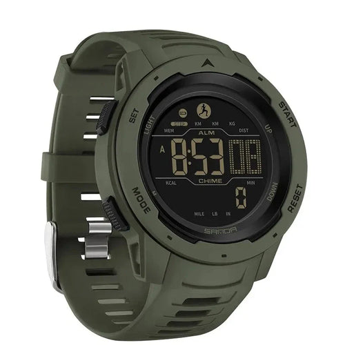 Sanda marca relógios masculinos esportes pedômetro calorias 50m à prova dwaterproof água led relógio digital militar relógio de pulso relogio masculino 2145