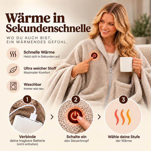Beheizbare Reisedecke