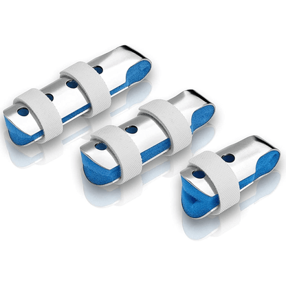 Kit 2 Suportes de Dedo em Alumínio – Imobilização Leve e Conforto (Ajustável)