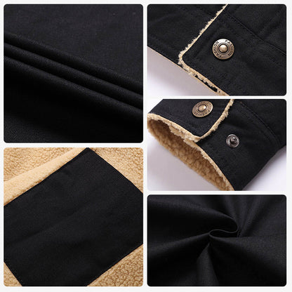 Men's Retro Western Winter Fleece Jacket