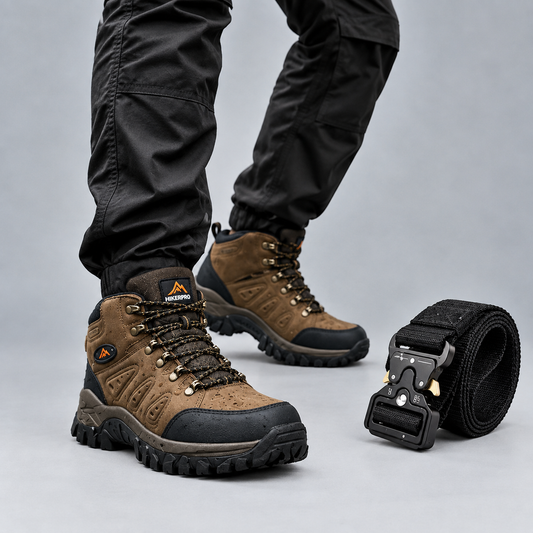 Waterproof hiking boots + free belt