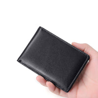 Anti-theft leather wallet for men