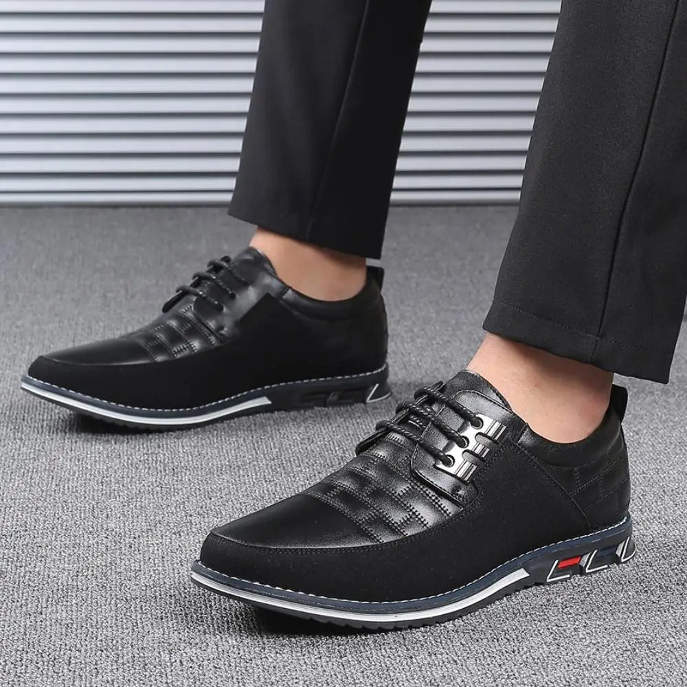 Malvin - Elegant lace-up shoes made of synthetic leather
