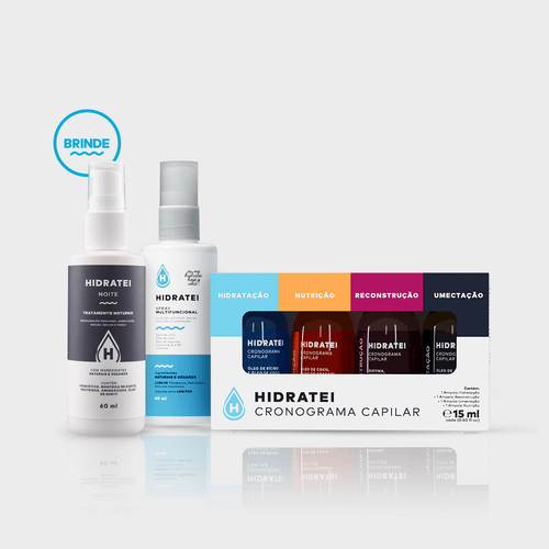 Compre Kit Cronograma Capilar + Ganhe Spray Multifuncional e Hidratei Noite Travel Size