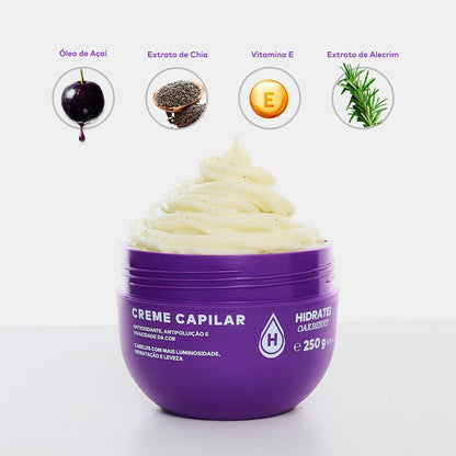 Creme Capilar Hidratei OAKBERRY 250g