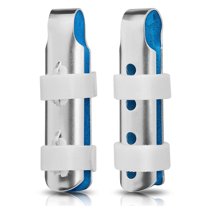 Kit 2 Suportes de Dedo em Alumínio – Imobilização Leve e Conforto (Ajustável)