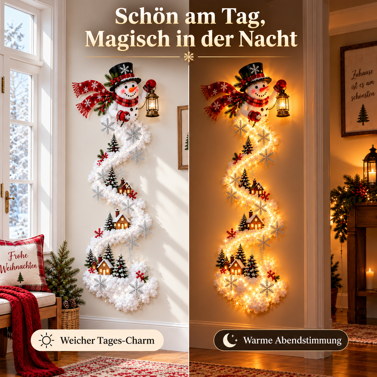 Magisches Weihnachts-Wandlicht-Display
