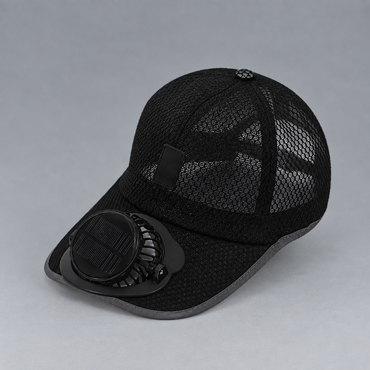 Solar-Powered Cap with Fan