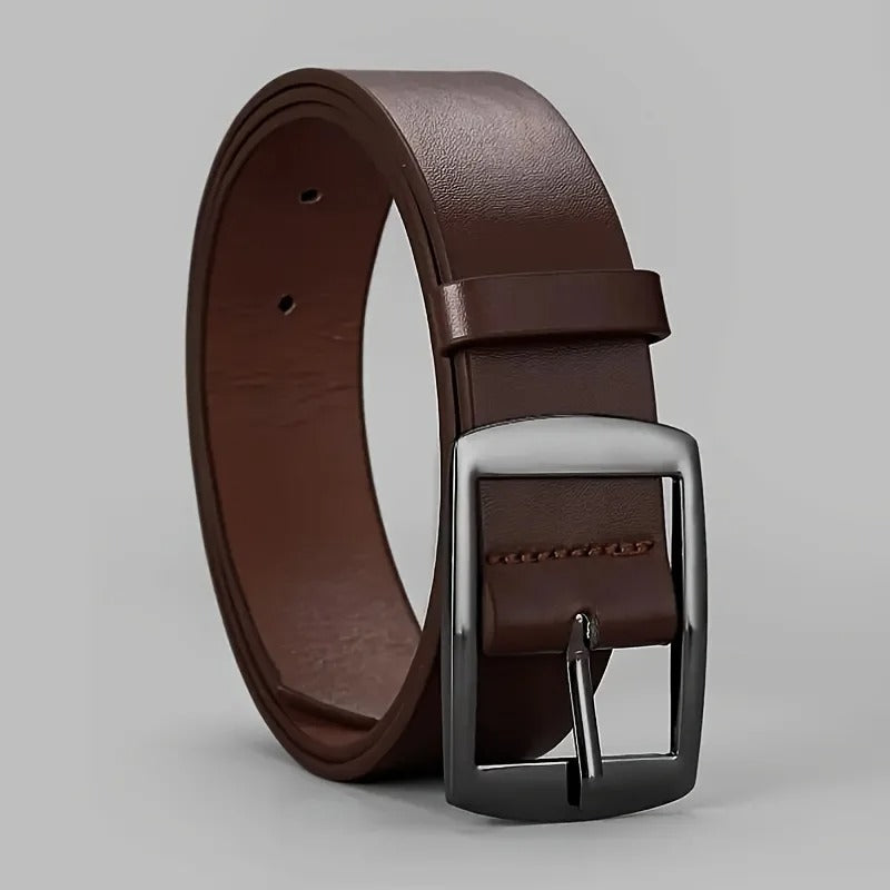 Men’s PU Leather Belt with Metal Buckle