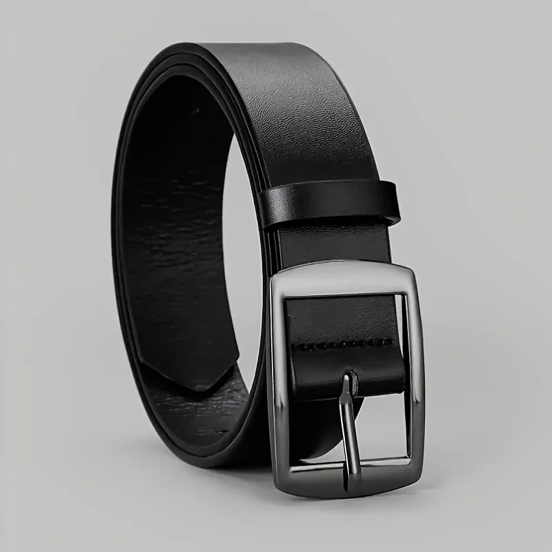 Men’s PU Leather Belt with Metal Buckle