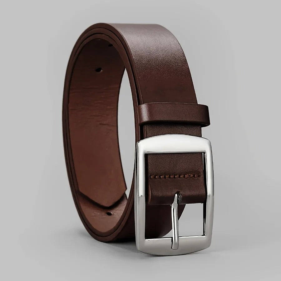 Men’s PU Leather Belt with Metal Buckle