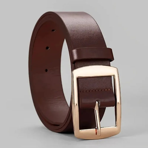 Men’s PU Leather Belt with Metal Buckle