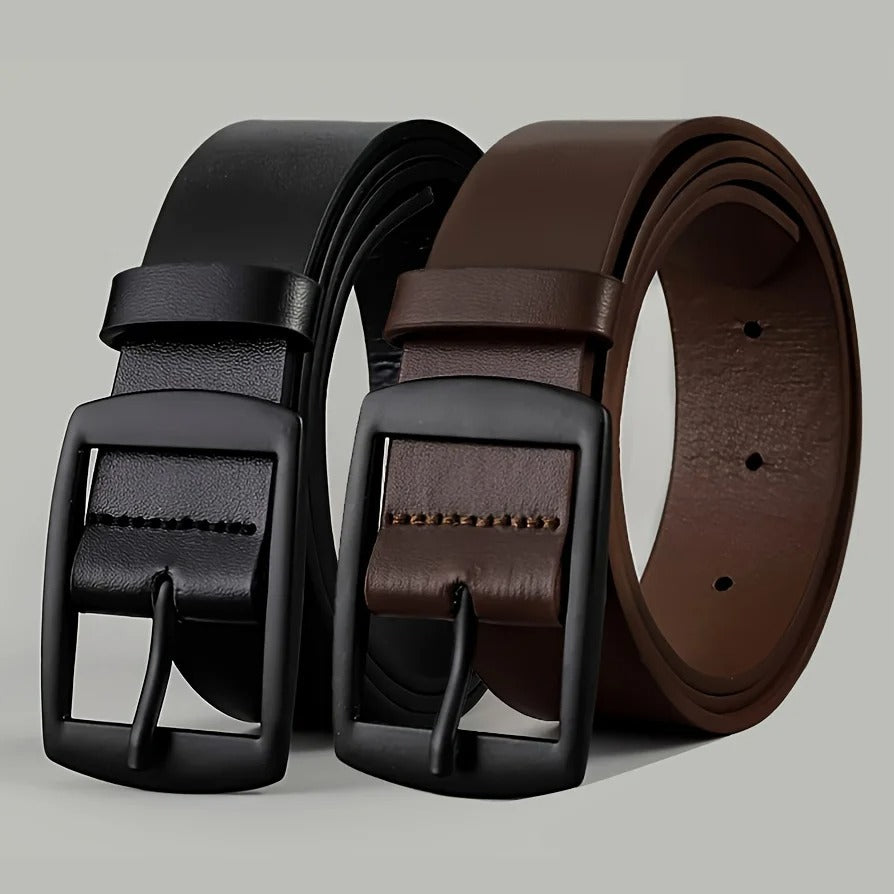 Men’s PU Leather Belt with Metal Buckle