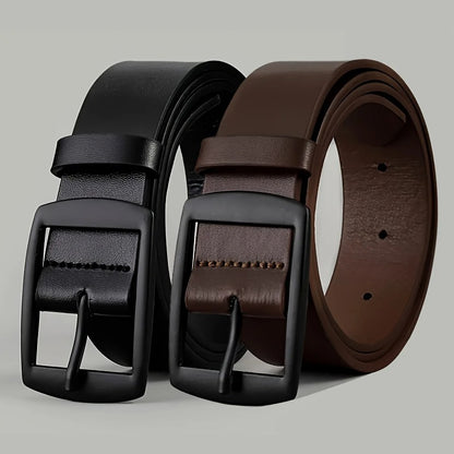 Men’s PU Leather Belt with Metal Buckle