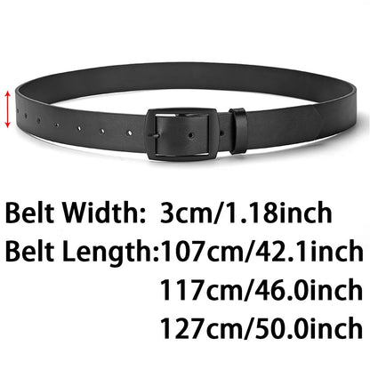 Men’s PU Leather Belt with Metal Buckle