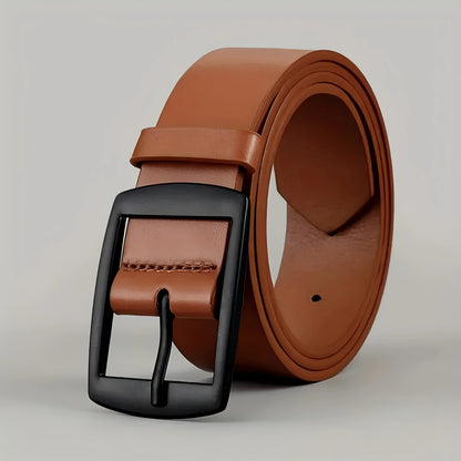Men’s PU Leather Belt with Metal Buckle