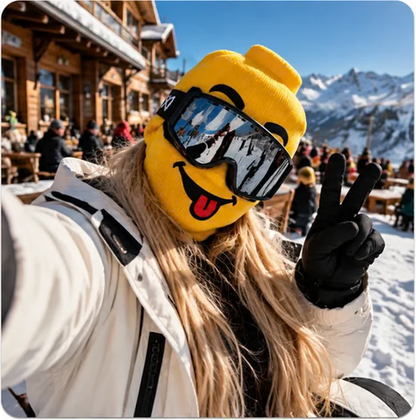 Ski Mask with Yellow Face + Free Goggles